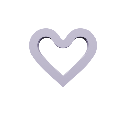 Širdis / Violetinė